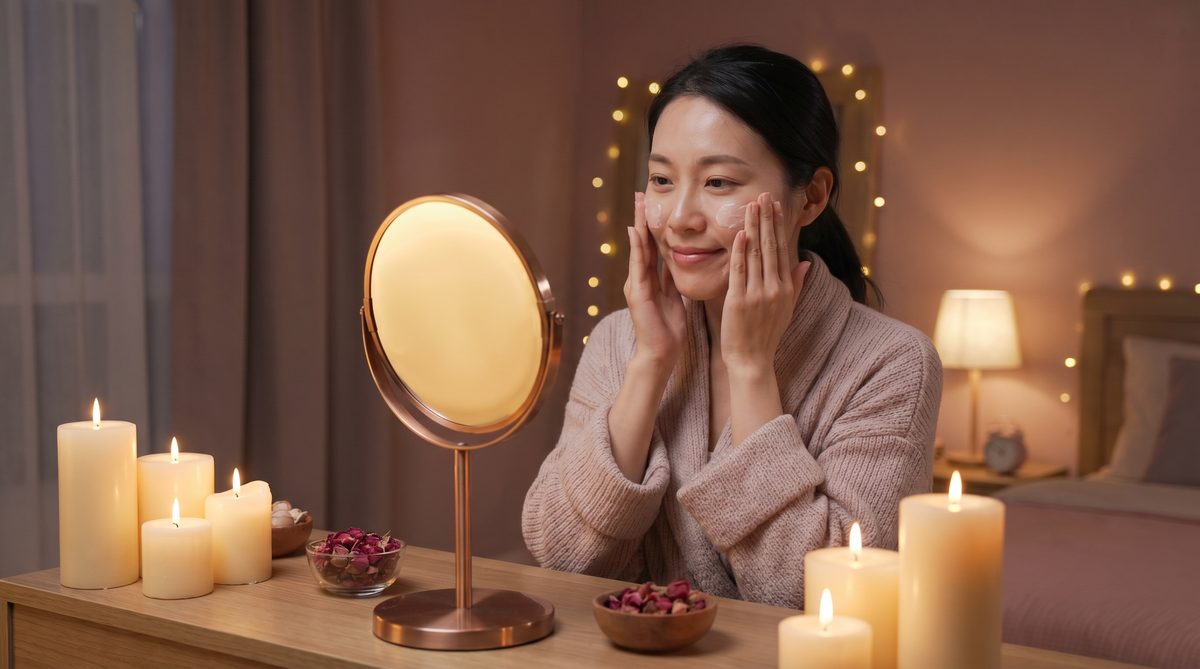 香蕉视频夜间护肤视频演示，女性自我照顾生活视频，温暖疗愈氛围，hsh2p5f0n.cn